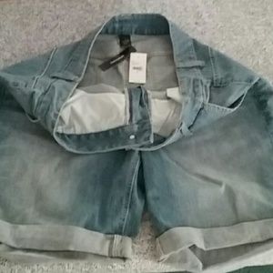 Lane Bryant cuffed denim shorts